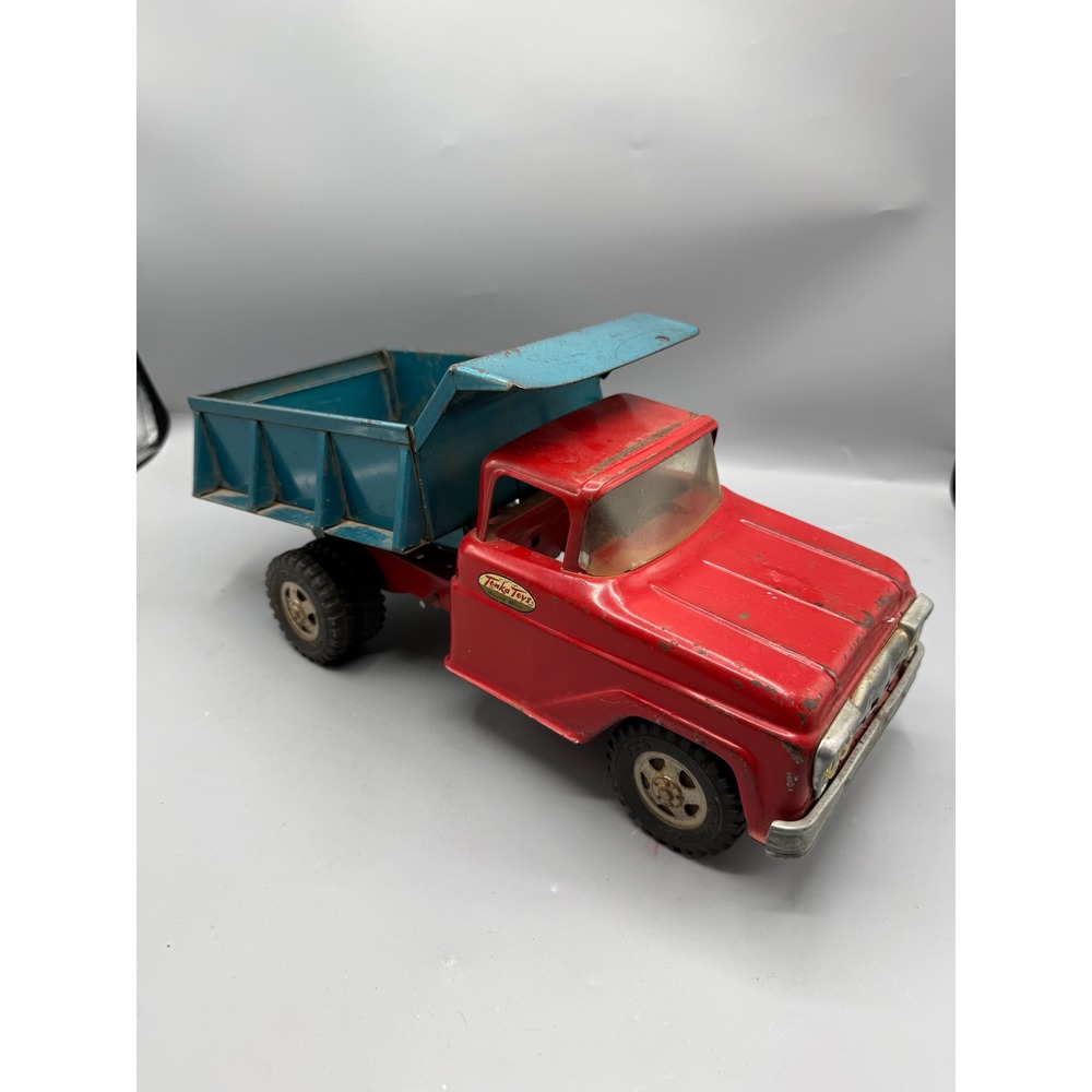 Vintage Tonka Toys Pressed Steel Dump Truck Red Blue Mound Minnesota 1950s 1960s